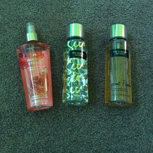 Three Victoria Secret Body Sprays